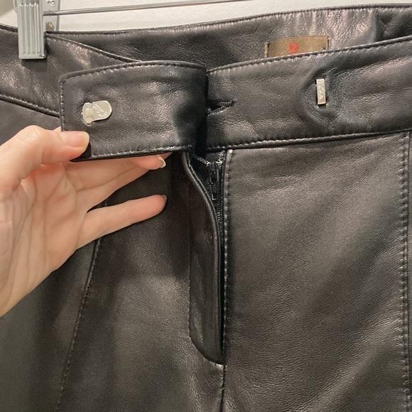 Danier Black High Rise Leather Pants medium - Picture 5 of 12